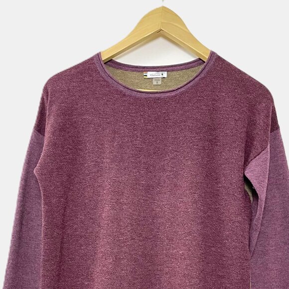 Smartwool Shadow Pine Colorblock Merino Wool Sweater Heather Purple - Picture 2 of 11